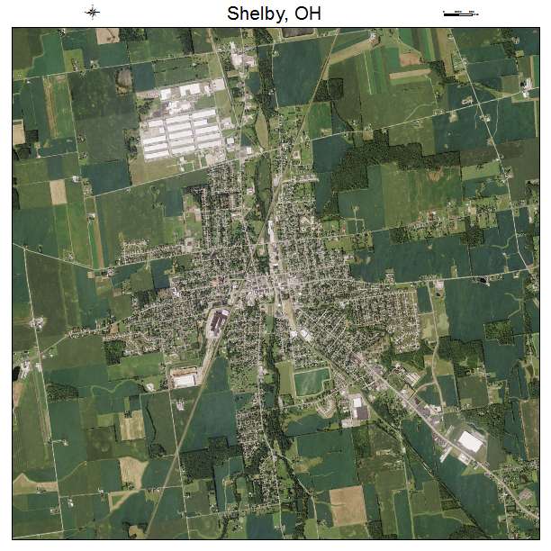Shelby, OH air photo map