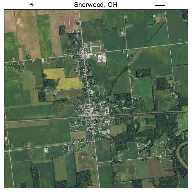 Sherwood, OH air photo map