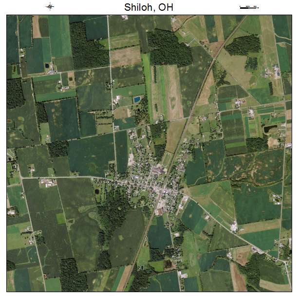 Shiloh, OH air photo map