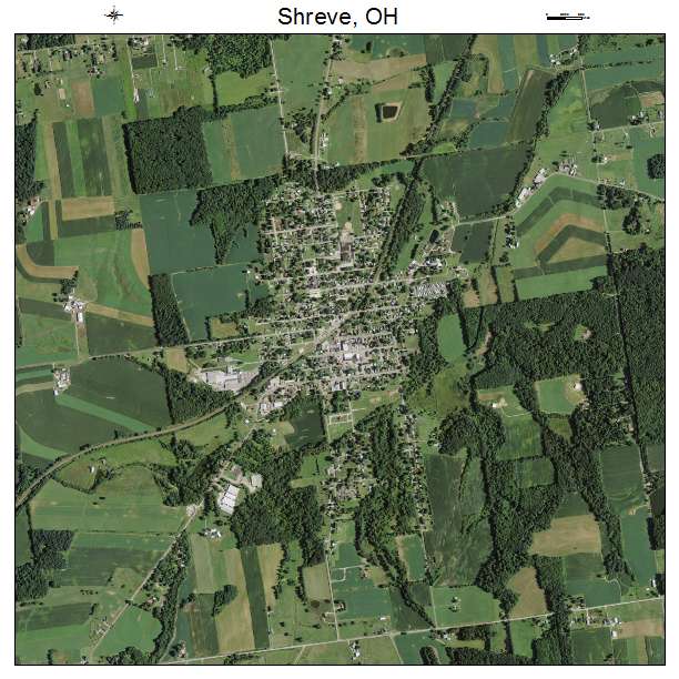 Shreve, OH air photo map