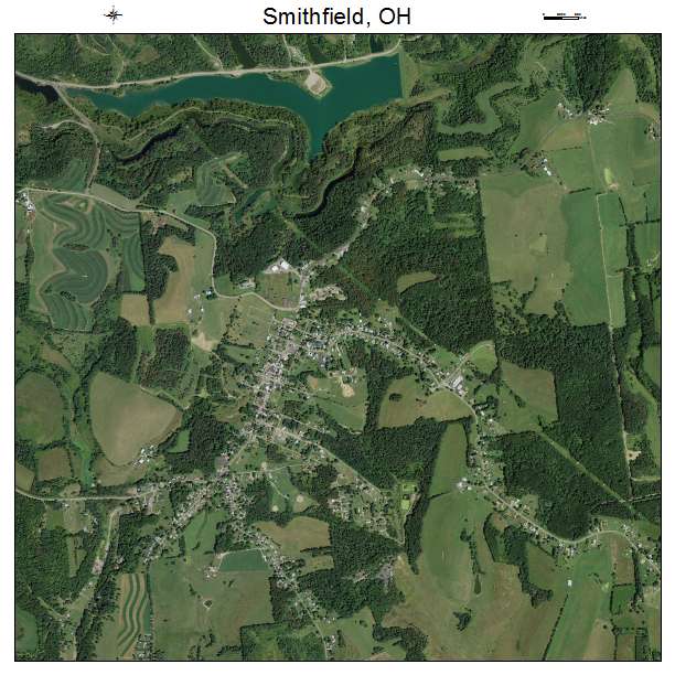 Smithfield, OH air photo map