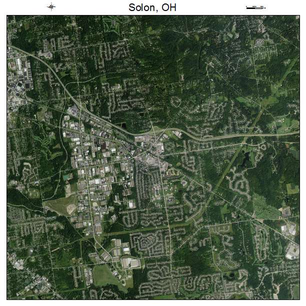 Solon, OH air photo map