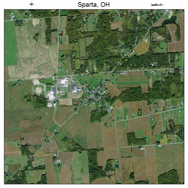 Sparta, OH air photo map