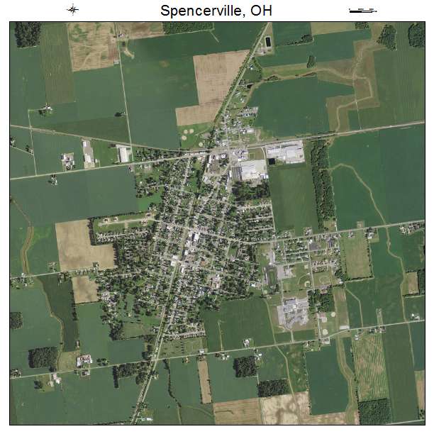Spencerville, OH air photo map