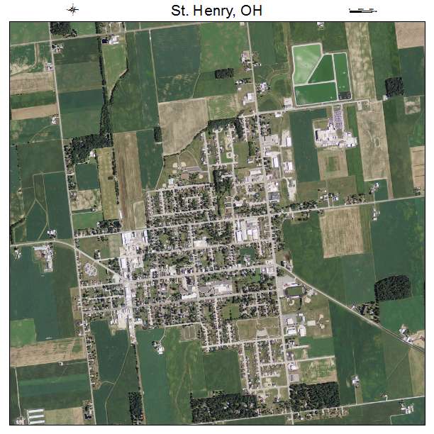 St Henry, OH air photo map