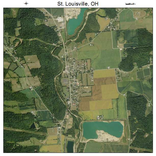 St Louisville, OH air photo map