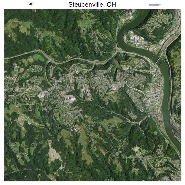 Steubenville, OH air photo map