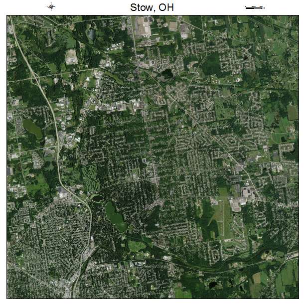 Stow, OH air photo map
