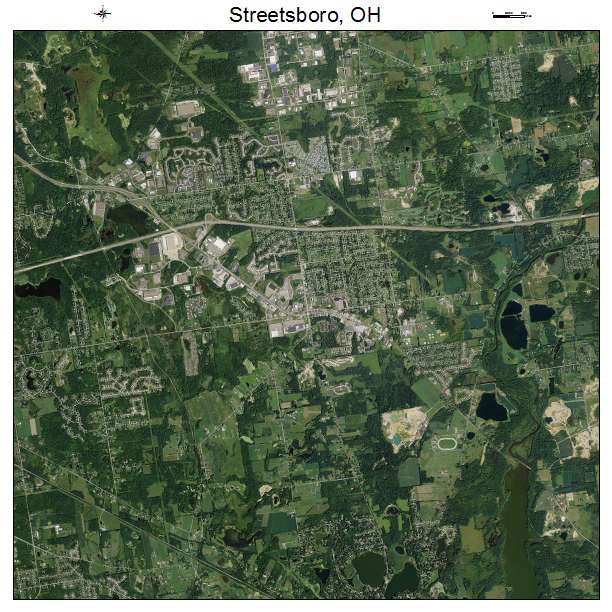 Streetsboro, OH air photo map