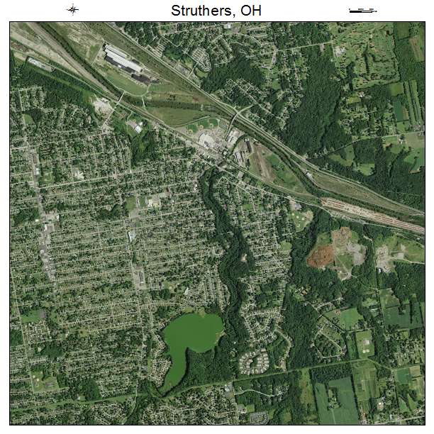 Struthers, OH air photo map