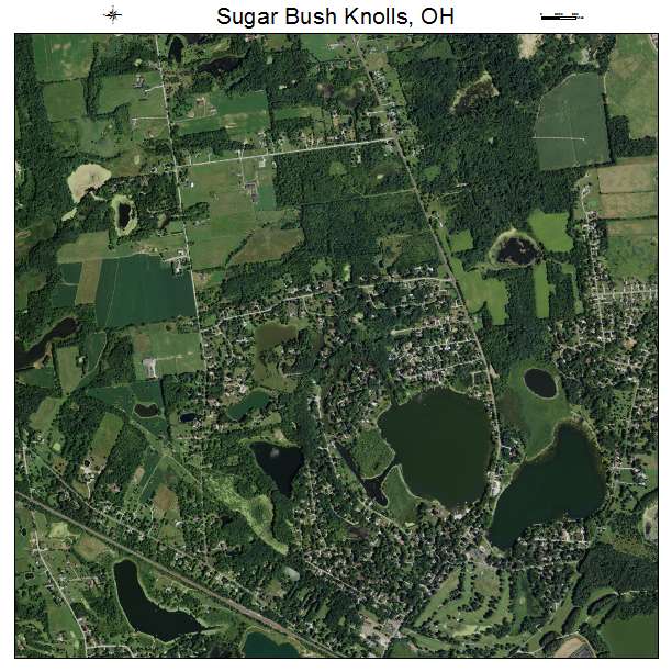 Sugar Bush Knolls, OH air photo map