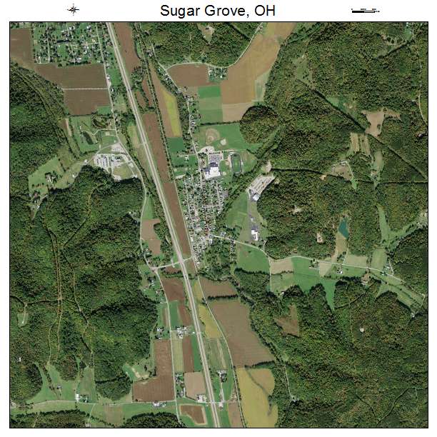 Aerial Photography Map of Sugar Grove OH Ohio