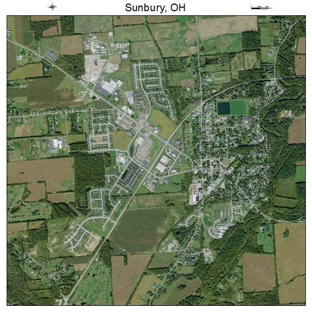 Sunbury, OH air photo map