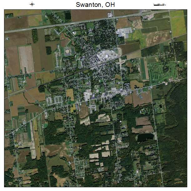 Swanton, OH air photo map