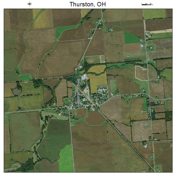 Thurston, OH air photo map