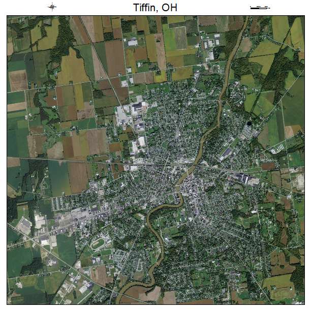 Tiffin, OH air photo map