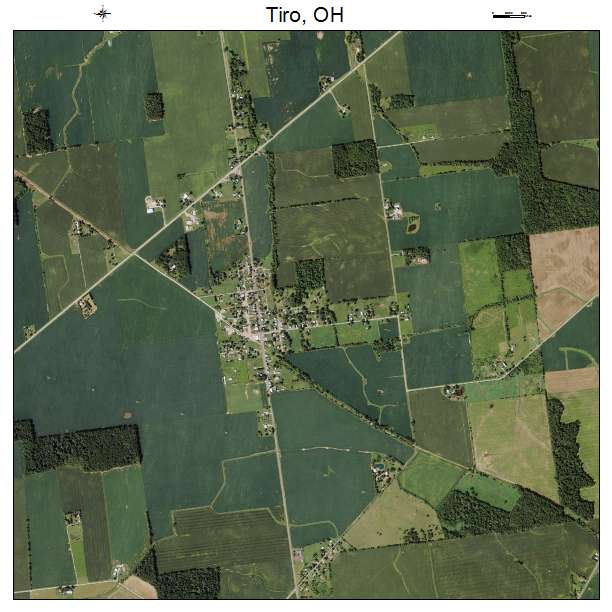 Tiro, OH air photo map