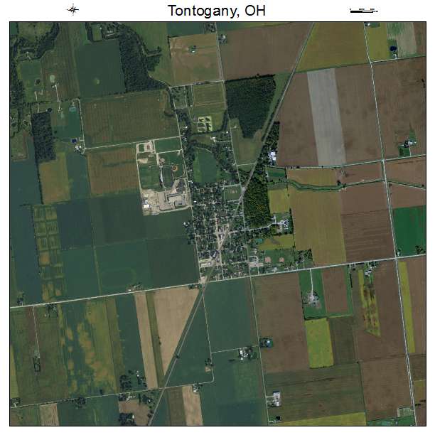 Tontogany, OH air photo map
