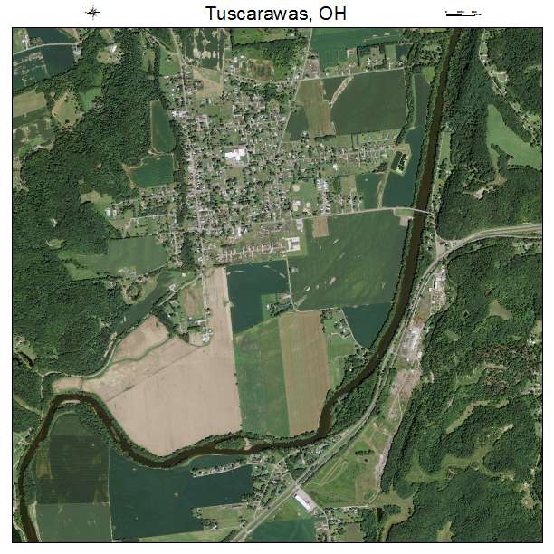 Tuscarawas, OH air photo map