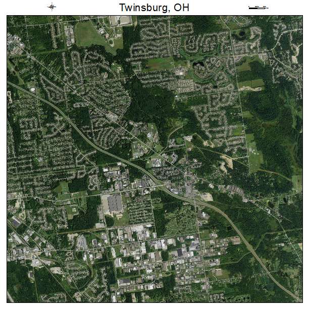 Twinsburg, OH air photo map