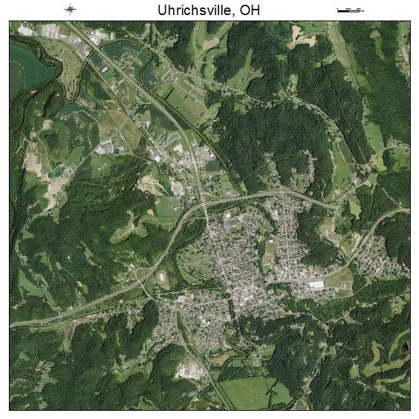 Uhrichsville, OH air photo map