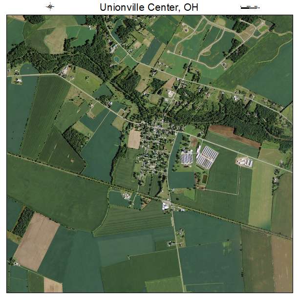 Unionville Center, OH air photo map
