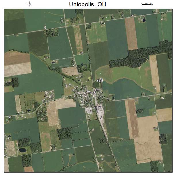 Uniopolis, OH air photo map