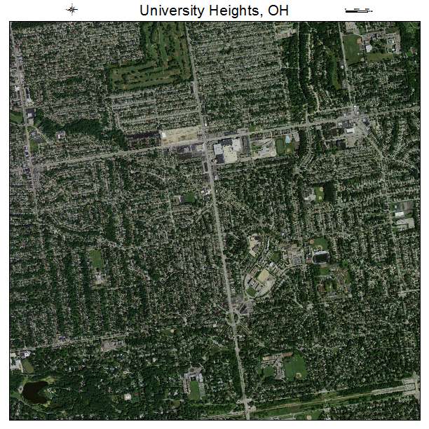 University Heights, OH air photo map