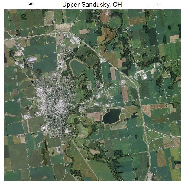 Upper Sandusky, OH air photo map