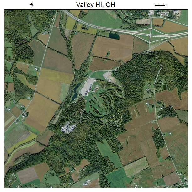 Valley Hi, OH air photo map