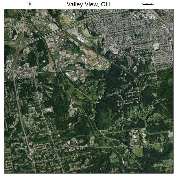 Valley View, OH air photo map
