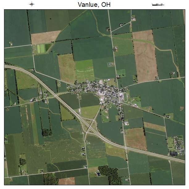 Vanlue, OH air photo map