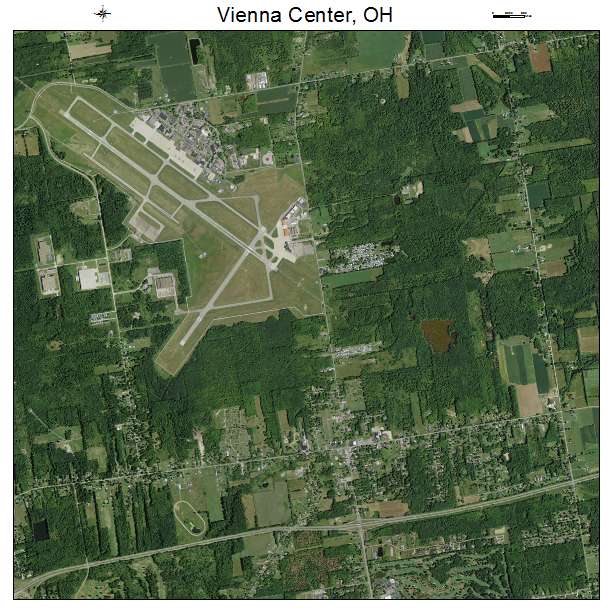 Vienna Center, OH air photo map