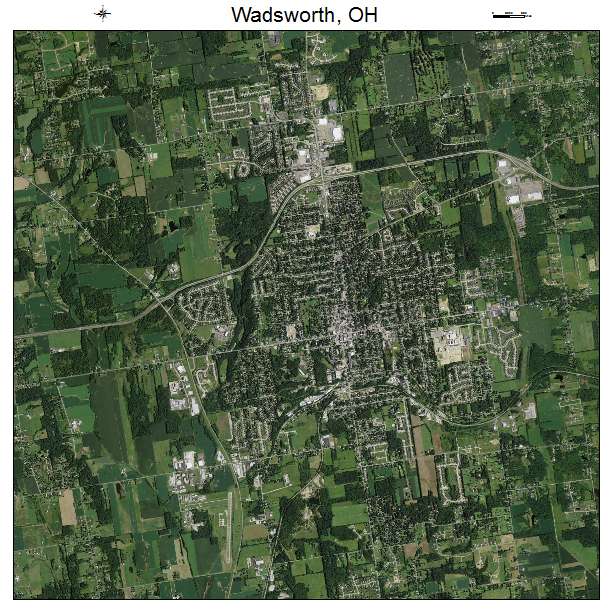 Wadsworth, OH air photo map