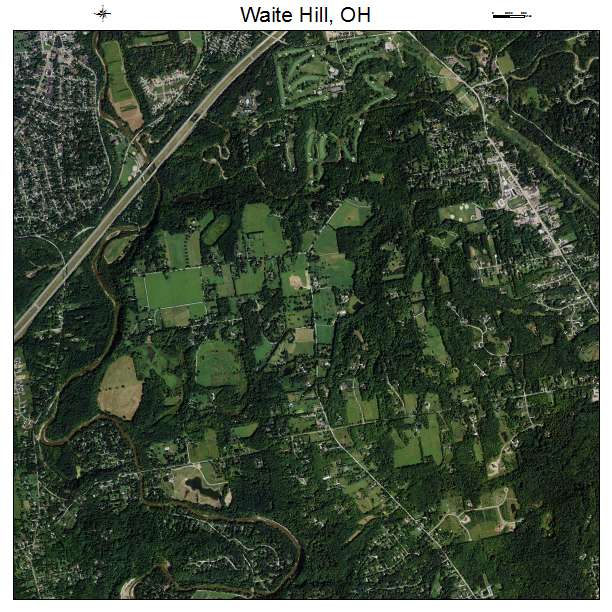 Waite Hill, OH air photo map