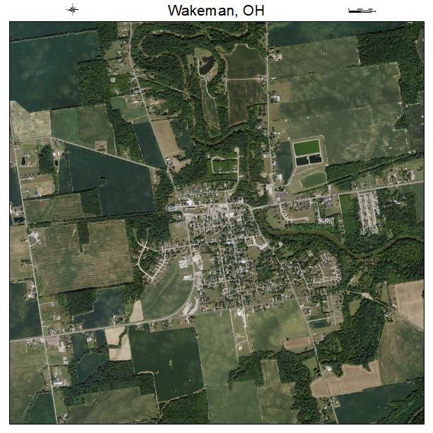 Wakeman, OH air photo map