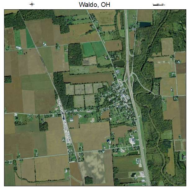 Waldo, OH air photo map