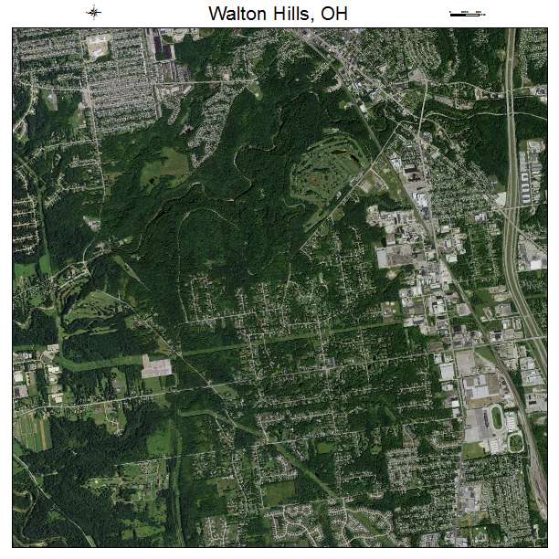 Walton Hills, OH air photo map