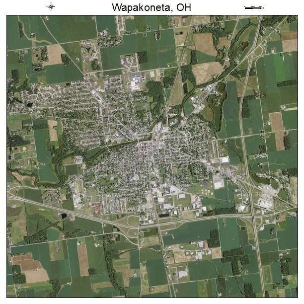 Wapakoneta, OH air photo map
