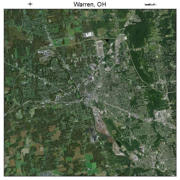 Warren, OH air photo map