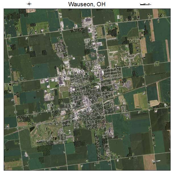 Wauseon, OH air photo map