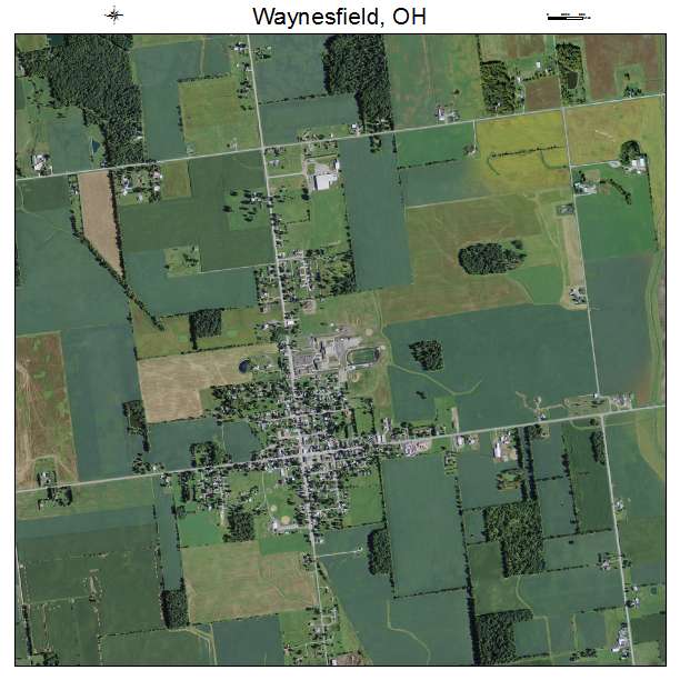 Waynesfield, OH air photo map