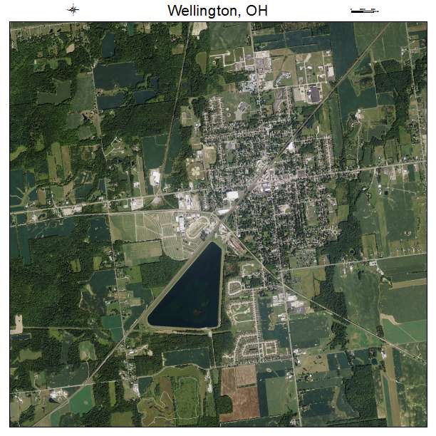 Wellington, OH air photo map