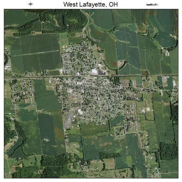 West Lafayette, OH air photo map
