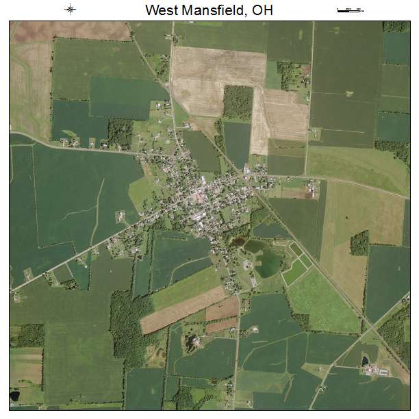 West Mansfield, OH air photo map