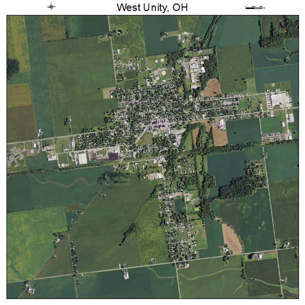 West Unity, OH air photo map