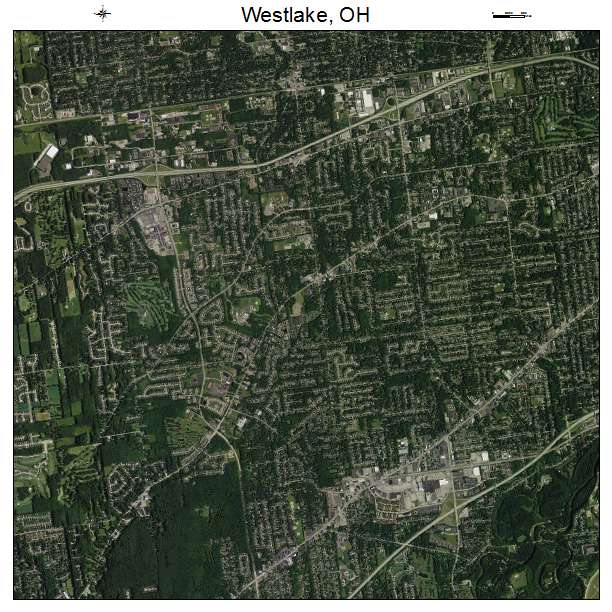 Westlake, OH air photo map