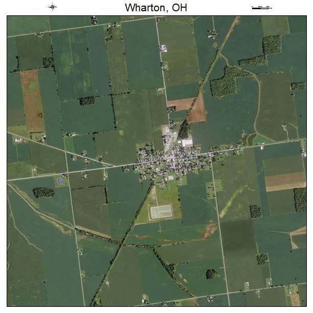 Wharton, OH air photo map
