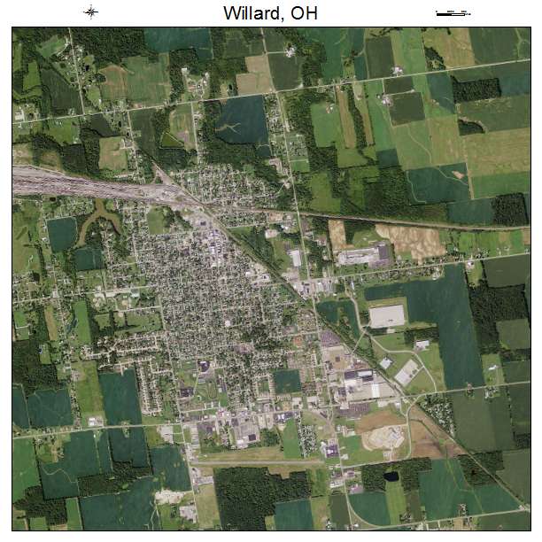 Willard, OH air photo map