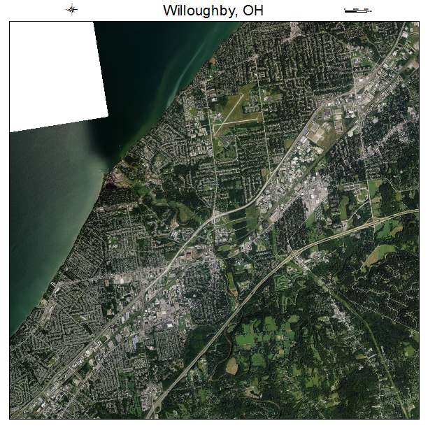 Willoughby, OH air photo map